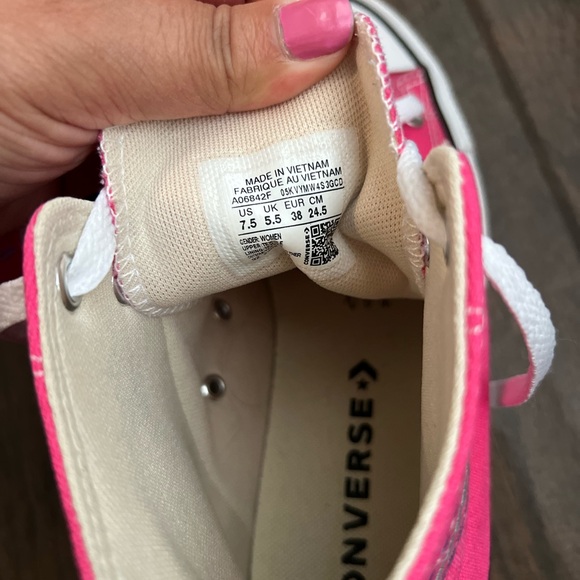 Converse Pink High-Top Sneakers - Picture 7 of 7